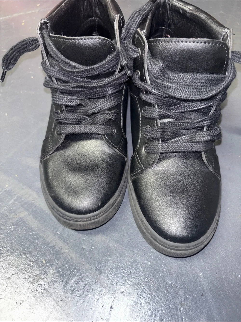 Boy’s Black High-Top Casual Sneakers